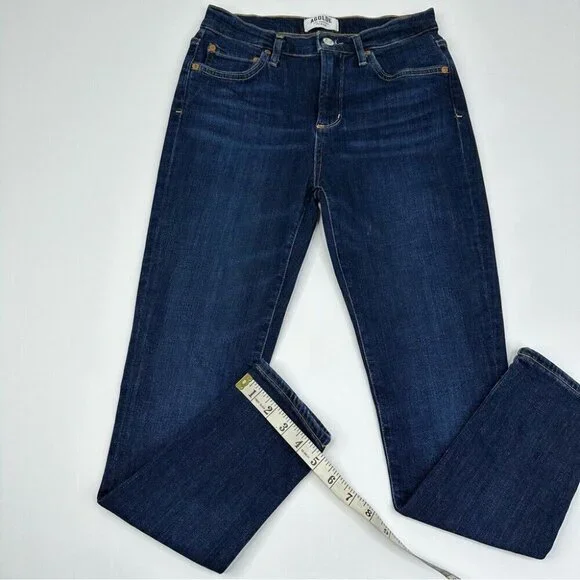 AGOLDE Women’s Blue Sophie Mid-Rise Skinny Stretch Ankle Designer Jean W26/L25.5